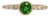 Tsavorite Garnet Ring With Earth-Mined Diamond Accents in Solid 14k Gold, Size 6.75 For Sale