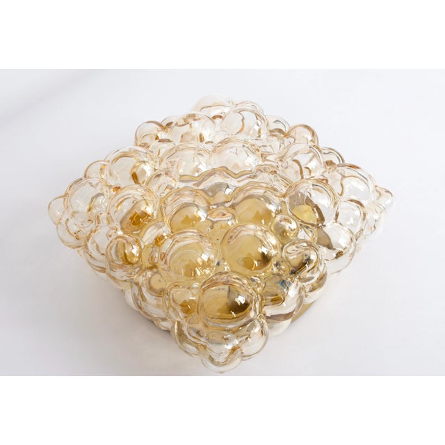 1960s Small Amber Bubble Glass Sconce by Helena Tynell for Limburg, Germany, 1960s For Sale - Image 5 of 10