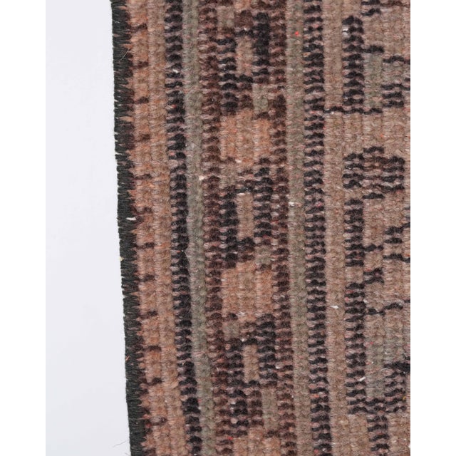 1970s Vintage Turkish Oushak Handmade Wool Cotton Brown Area Rug For Sale In San Francisco - Image 6 of 11