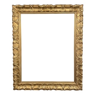 Antique 17th-Century Carved and Gilded Emilian Frame For Sale
