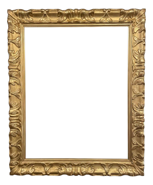 Antique 17th-Century Carved and Gilded Emilian Frame