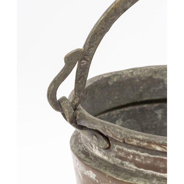 Metal Antique Copper and Brass Cauldrons, 2 For Sale - Image 7 of 15