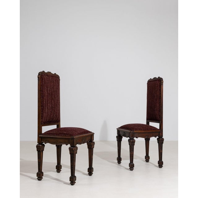 19th Century France Burgundy Wood Dining Chair For Sale - Image 4 of 10