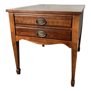 Federal-Style Mahogany Side Table With Marquetry - Lane For Sale
