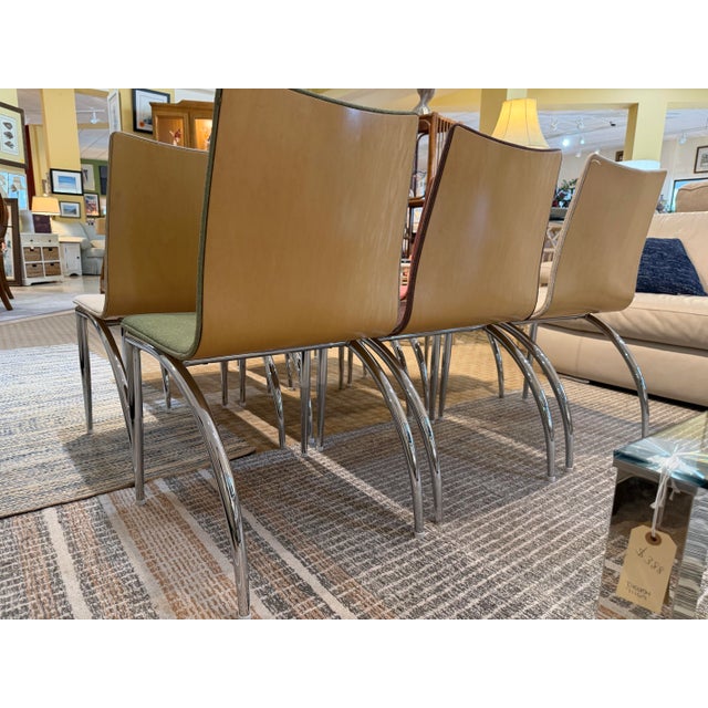 Set of 8 Late 20th Century Authentic Loewenstein Postmodern Italian Dining Chairs - Colorful Assortment For Sale In West Palm - Image 6 of 9