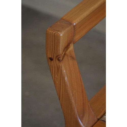 Set of Brutalist Modern Danish Chairs in Pine & Cord from Tage Poulsen, 1972 For Sale - Image 16 of 18