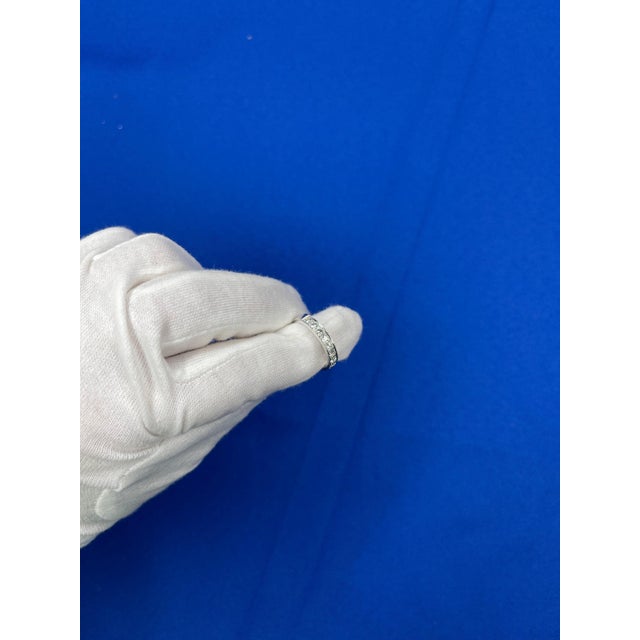 1 CTS Diamond Pave Eternity Engagement Wedding Anniversary Band White Gold Ring, Size 7 For Sale - Image 11 of 11