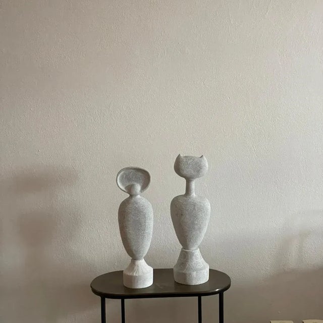 Stone Ritual Hand Carved Marble Sculpture by Tom Von Kaenel For Sale - Image 7 of 8