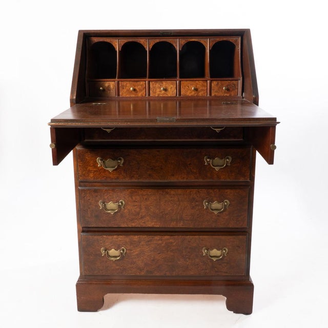 Mid 20th Century Mid 20th Century Diminutive Burl Desk For Sale - Image 5 of 18