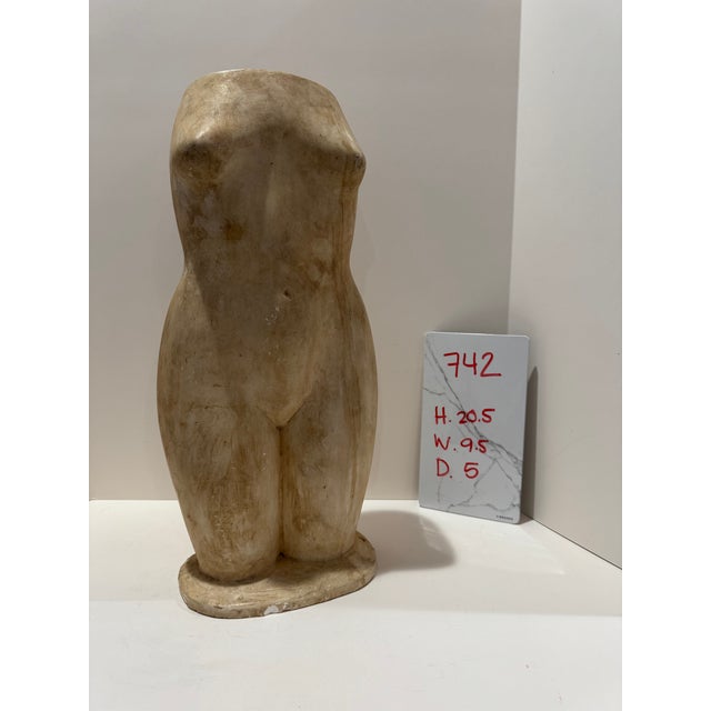 Mid-Century Modern 1960s Larry Mohr Female Torso Sculpture in Painted Plaster For Sale - Image 3 of 10