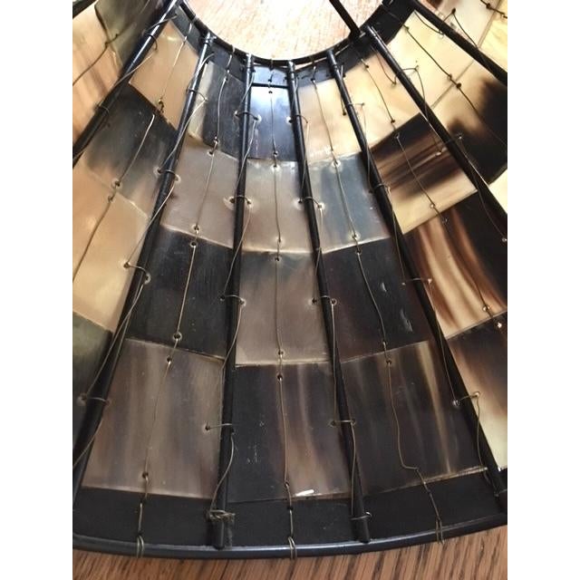 Mid 20th Century Vintage Tortoise Shell Pieced Lamp Shade For Sale - Image 5 of 6