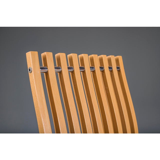 Mid-Century Modern Schizzo Chairs in Beech and Chrome by Ron Arad for Vitra, Germany, 1980s, Set of 2 For Sale - Image 3 of 16