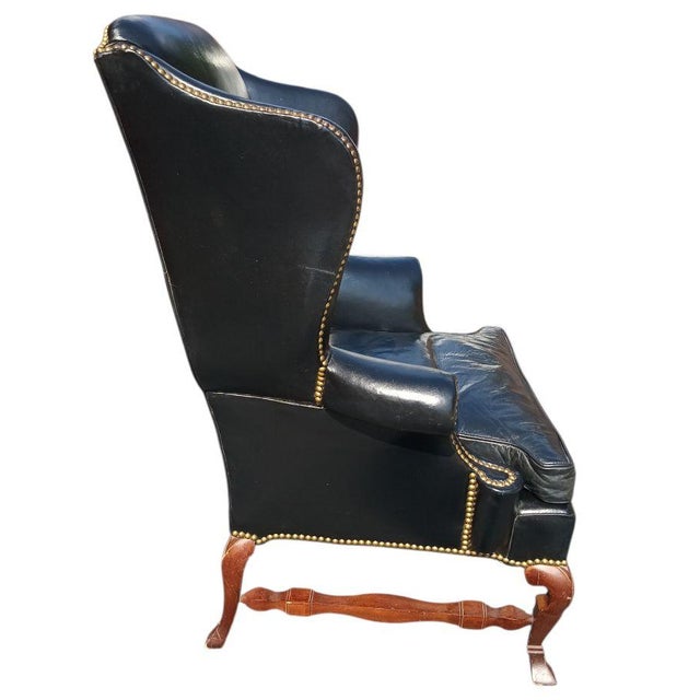 Rare No. 200 Bicentennial Limited Edition Leather Wingback Chair by Leathercraft-Hickory NC. Excellent Condition Add a...