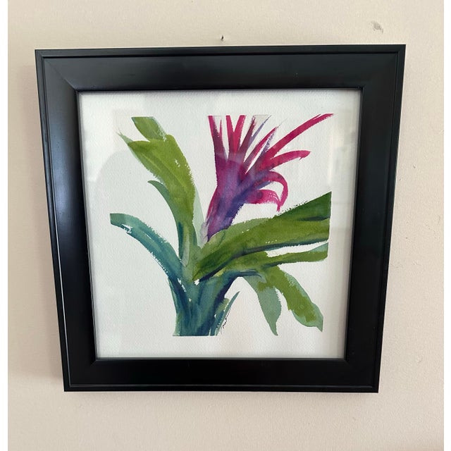 I love painting tropical flowers. The colors are so vibrant and the leaves and blooms are so fluid.