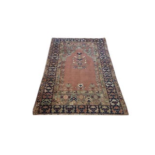 Early 20th Century Antique Caucasian Handmade Rug - 3′7″ × 5′6″ - Size Cat. 3x5 4x6 For Sale