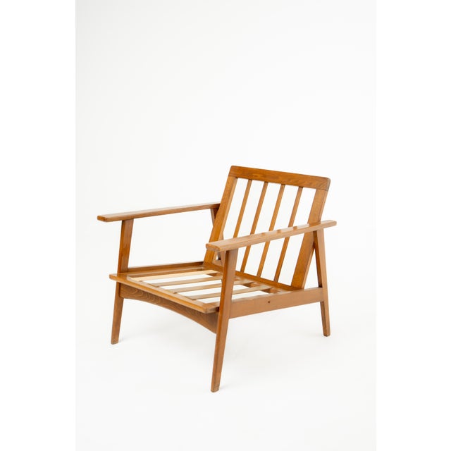 1990s MCM Lounge Chair in Boucle Pearl Fabric For Sale - Image 9 of 11
