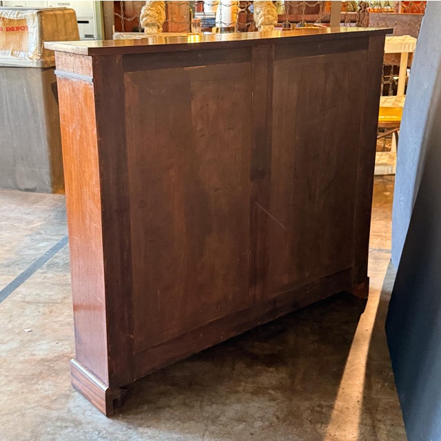 Edwardian Breakfront Bookcase of Mahogany From England For Sale - Image 12 of 12