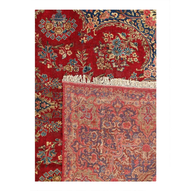 Traditional Pasargad DC Fine Hand Knotted Vintage Kerman Rug For Sale - Image 3 of 3