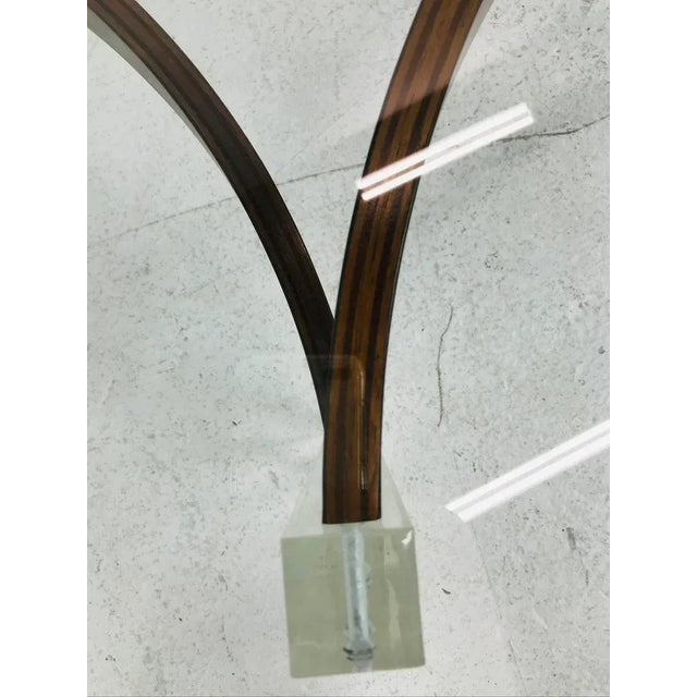 Mid-Century Modern Mid-Century Modern Lucite and Bentwood Coffee Table For Sale - Image 3 of 12