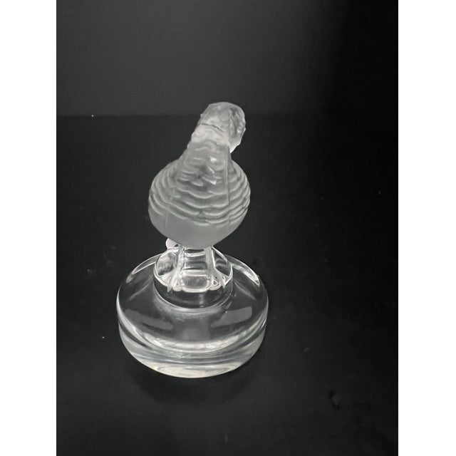 Mid-Century Modern Vintage Lalique France Tourterelle Preening Turtledove Bird Figurine For Sale - Image 3 of 8