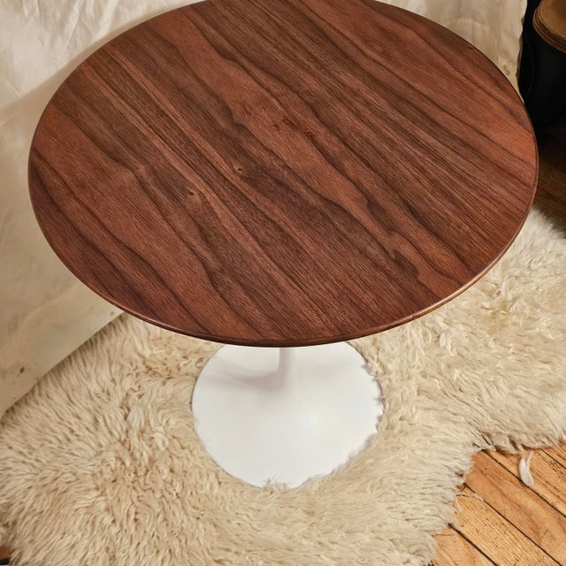 Mid 20th Century Knoll Saarinen Tulip Black Walnut Side Table For Sale - Image 13 of 13