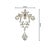 Early 20th Century Edwardian Platinum Over Gold Old Mine Cut Diamond Pin/ Pendant For Sale - Image 4 of 5