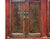 Vintage Distressed Brick Red Marks Point Edge Credenza Sideboard Cabinet For Sale - Image 12 of 18