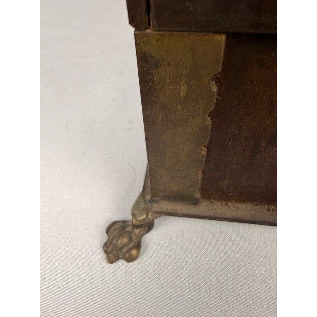 Brass Late 19th Century European Gothic Revival Iron Strongbox / Casket For Sale - Image 8 of 12