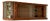 Mid-Century Modern Polish Wall Showcase Cabinet in Beveled Glass and Wood Veneer, 1960s For Sale