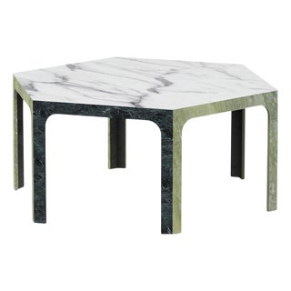 Sesto TSE Hexagonal Dining Table in Various Marbles by Bufalini Marmi For Sale
