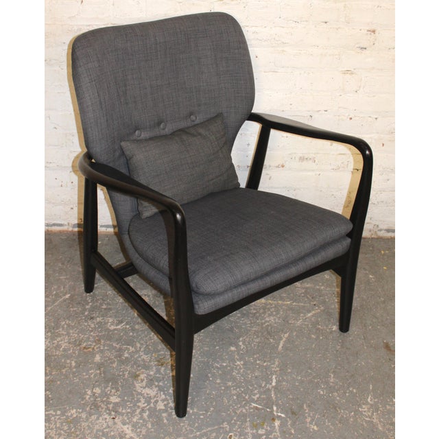 Wood Pair of Mid-Century Style Armchairs Attr Madsen & Schubell For Sale - Image 7 of 8