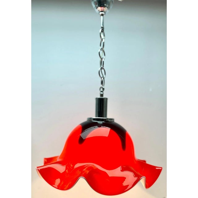 Glass Vintage Pendant Light in Murano Glass, 1960s For Sale - Image 7 of 12