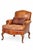 1970s Vintage French Style Leather Pathwork Chair For Sale - Image 5 of 12