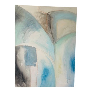 Large Impressive Modern Abstract Art Painting Tw Stewart For Sale