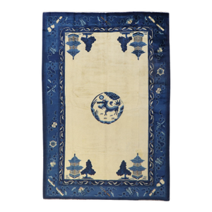 Antique Chinese Dragon Rug