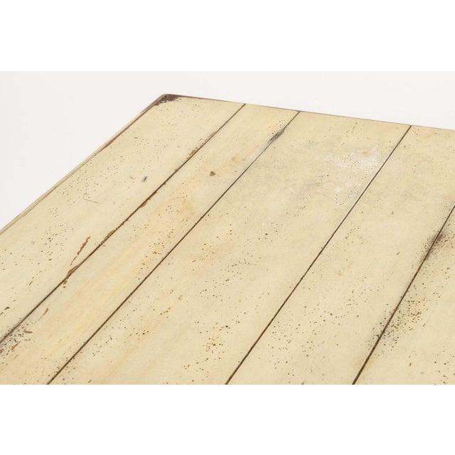 Provincial Distressed White Painted Pine Dining Table For Sale In New York - Image 6 of 13