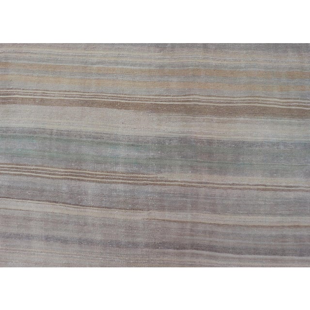 Vintage Turkish Kilim Gallery Runner in Soft Muted Tones 5'5"x12'5" For Sale In Atlanta - Image 6 of 10