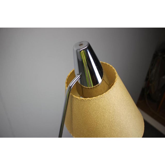 Giraffe Floor Lamp in Chrome with Handmade Parchment Shade attributed to Josef Hůrka for Napako, 1960s For Sale - Image 13 of 18