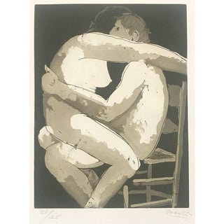 Giacomo Manzú, Lovers I Edition of 125, 1970, Etching For Sale