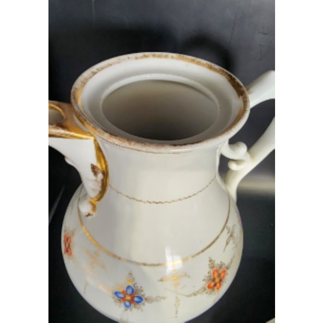 Art Nouveau Antique Art Nouveau Factory Second KPM Porcelain Coffee Service for 2 - 7 pcs For Sale - Image 3 of 9