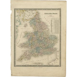 Antique Map of England & Wales by Wyld, 1845 For Sale
