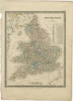 Antique Map of England & Wales by Wyld, 1845