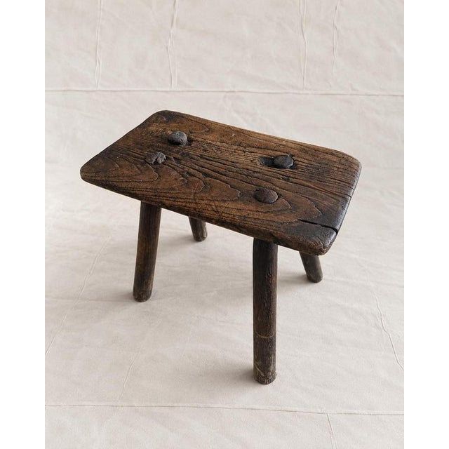 19th Century Primitive Country Oak Milking Stool For Sale - Image 4 of 7
