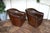 Art Deco Vintage Pair of Brown Leather Channel-Tufted Club Chairs — Martin/Brattrud, 1987 For Sale - Image 3 of 18