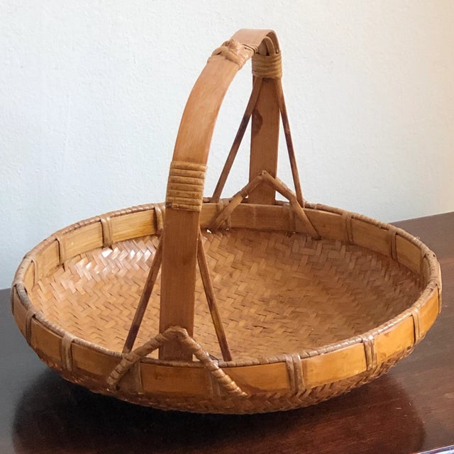 Mid-20th Century Chinese Handled Basket For Sale - Image 11 of 11