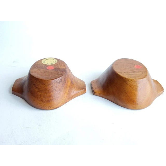 Mid-Century Modern 1960s Taverneau Wood Snack Bowls in the Style of Arthur Umanoff, Set of 2 For Sale - Image 3 of 9