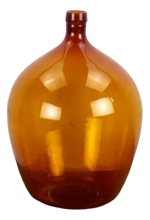 Vintage Amber Glass Vase, 1920