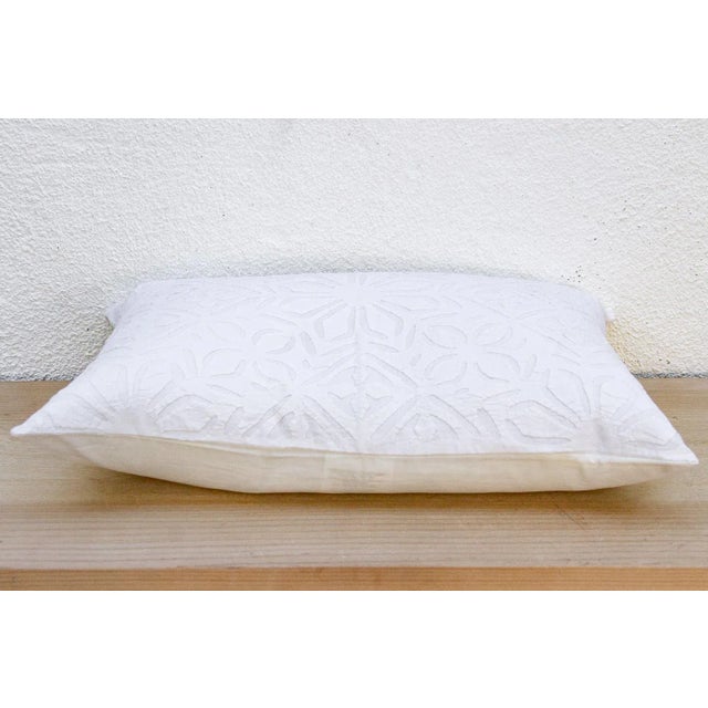 Petal Lumbar Applique Pillow Cover For Sale In Los Angeles - Image 6 of 7