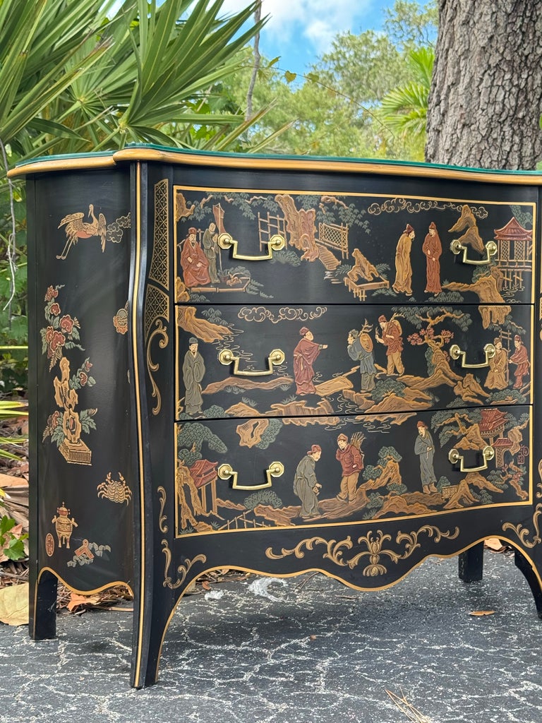エレアコ仕様「BLUE RIDGE CUSTOM250 ジャパンヴィンテージ」 Vintage 1980s Drexel Heritage Chinoiserie Black Lacquer Chest of