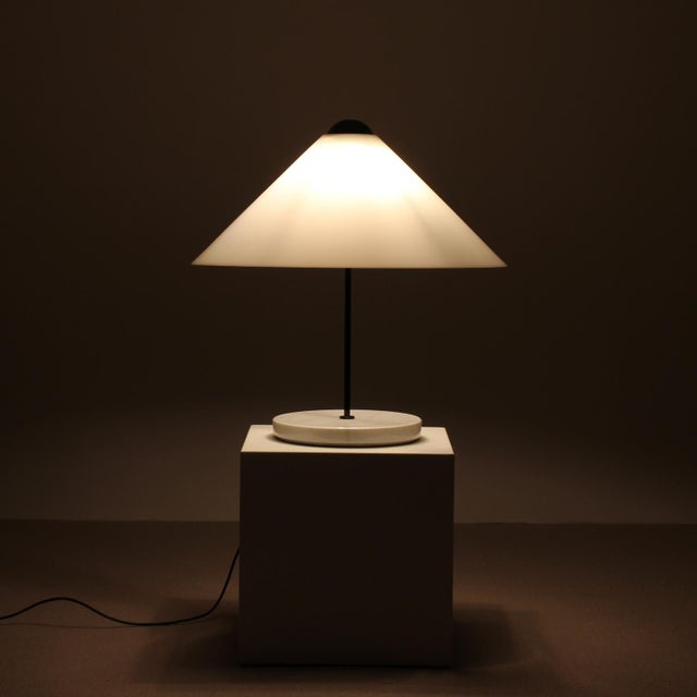 Snow Table Lamps with Marble by Vico Magistretti for Oluce, Italy, 1974, Set of 4 For Sale - Image 10 of 12